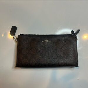 Coach Black and Brown Signature Wallet